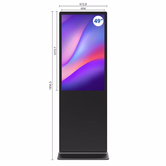 OLED 55-дюймовый монитор-подставка Киоск Сетевой видеоплеер Терминал Сенсорный экран Рекламный дисплей Интерактивный ЖК-дисплей Цифровые вывески Прозрачный экран ноутбука