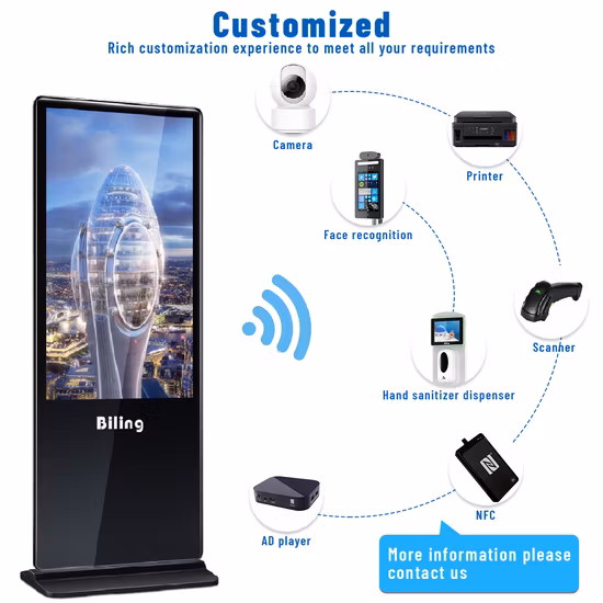 Envision ODM OEM 43 49 55 65 75 86 98 4K Коммерческий ЖК-дисплей со светодиодной двойной панелью Информационная цена Рекламный рекламный плеер Киоск с двойным сенсорным экраном Цифровой дисплей для вывесок