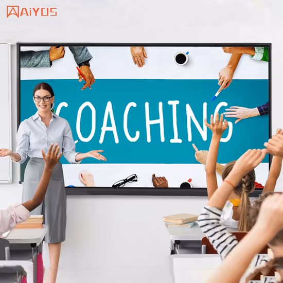 Aiyos 55, 65, 75, 86, 98 дюймов, 4K, сенсорный экран с двойной ОС, интеллектуальная доска, интерактивная доска для конференц-залов и школ (опция OPS)