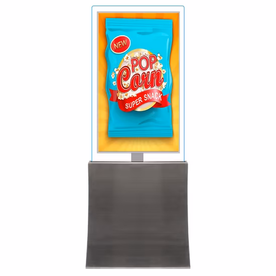 43-дюймовая напольная стойка прозрачный 4K рекламный дисплей ЖК-экран двухсторонний цифровой киоск Signage